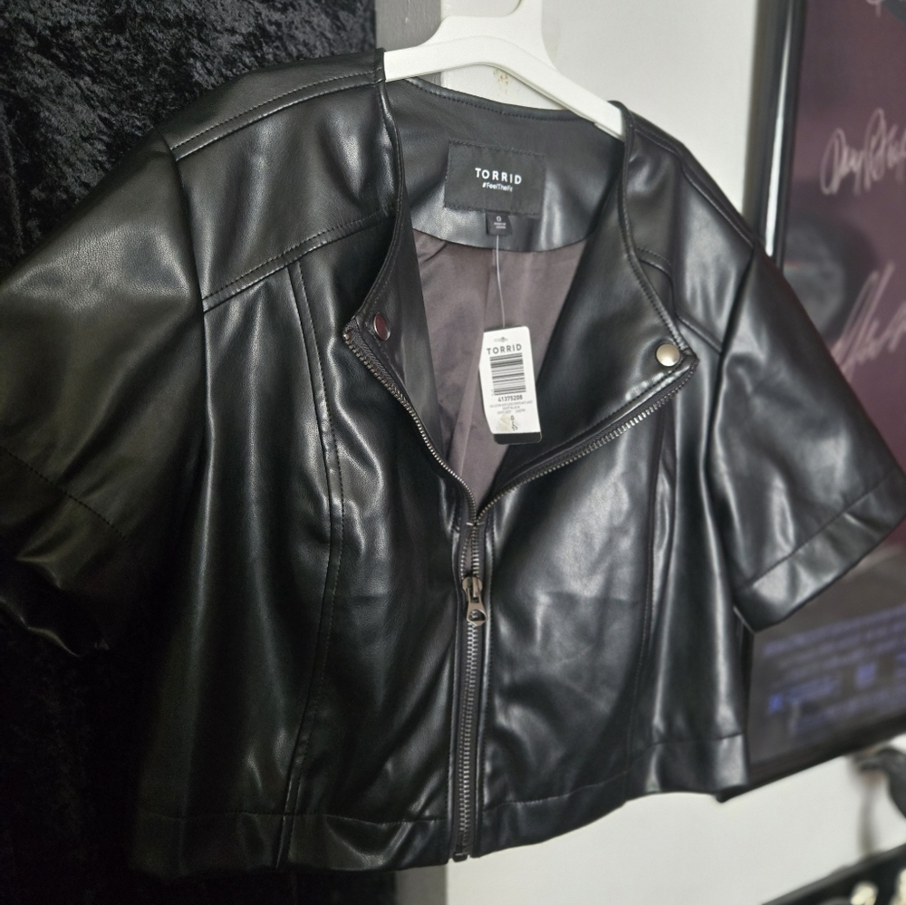 Torrid Black Faux Leather Jacket
